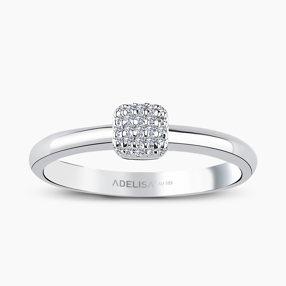 Beyaz Altın 0.09 Karat Pırlanta Yüzük